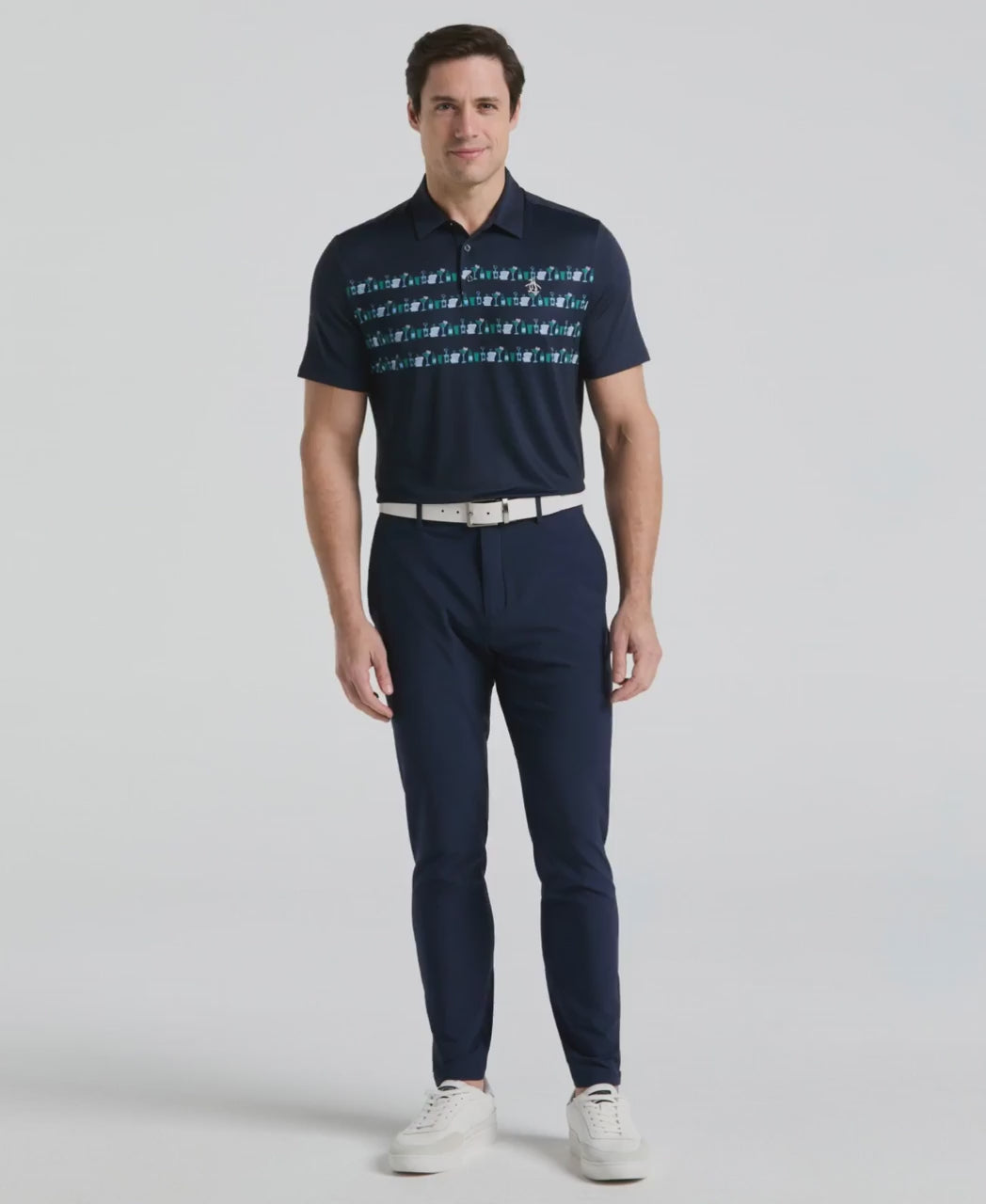Men's Cocktail Print Golf Polo