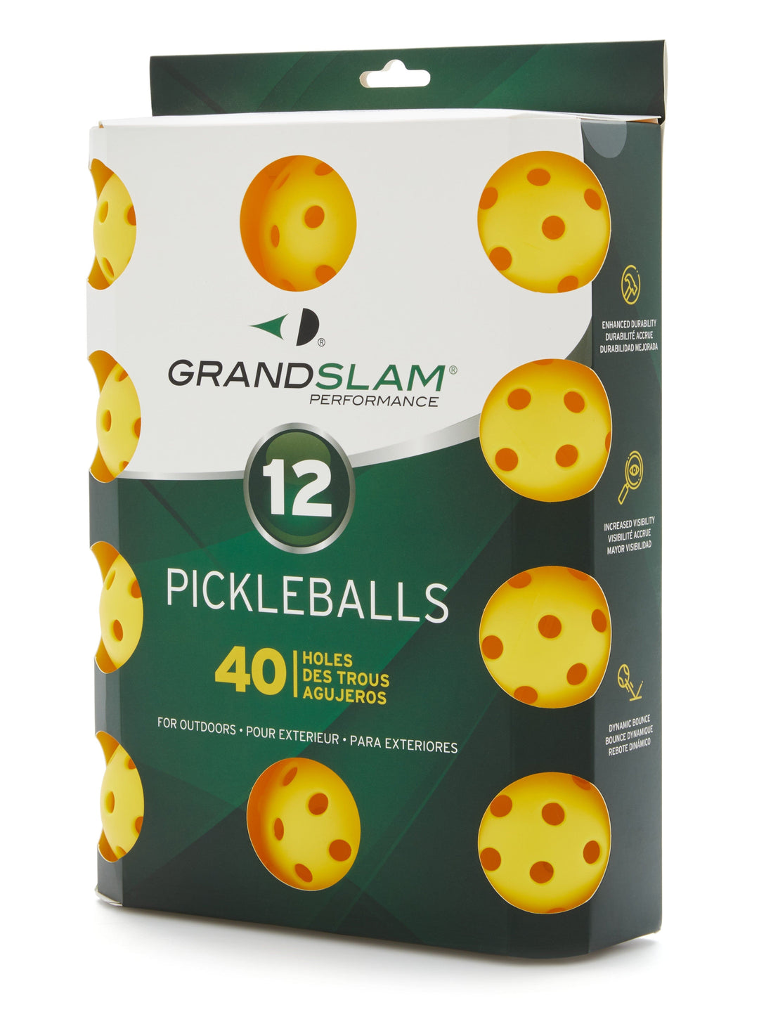 40-Hole Pickleballs, 12 Pack (Yellow) 