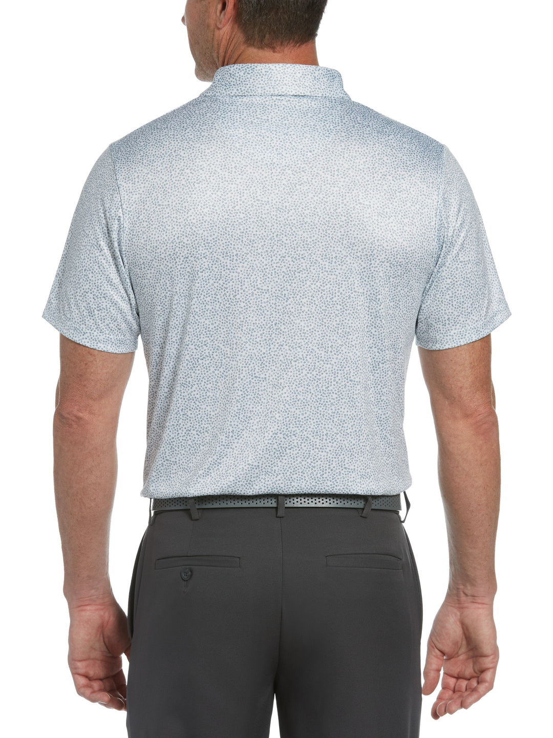 Big & Tall Allover Textured Print Golf Polo