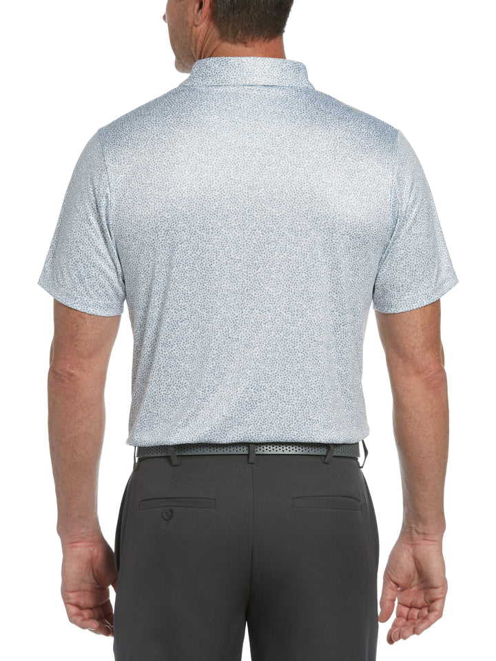 Big & Tall Allover Textured Print Golf Polo