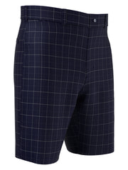 Boys 7" Flat Front Plaid Print Golf Short