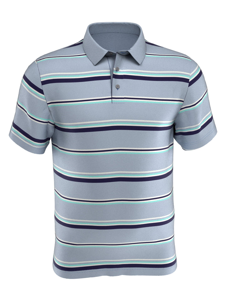Boy's Allover Stripe Golf Polo