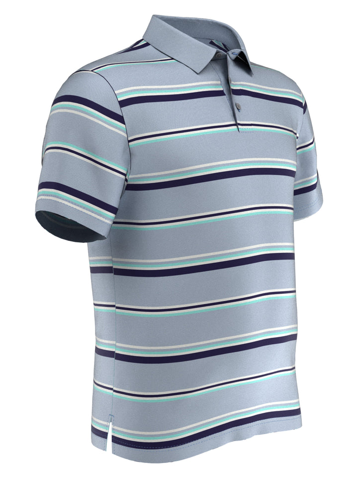 Boy's Allover Stripe Golf Polo
