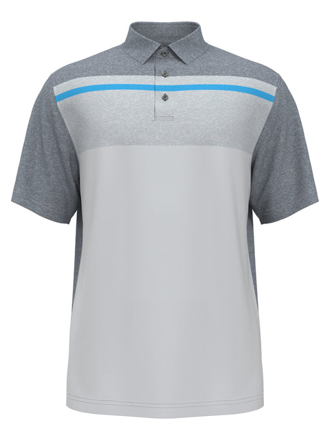 Blocked Heather Print Golf Polo (Tradewinds) 