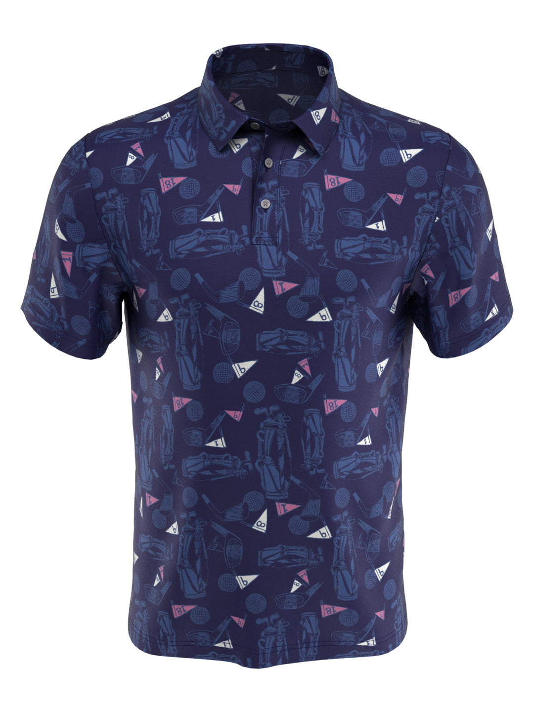 Golf Sketch Print Golf Polo (Blueprint) 