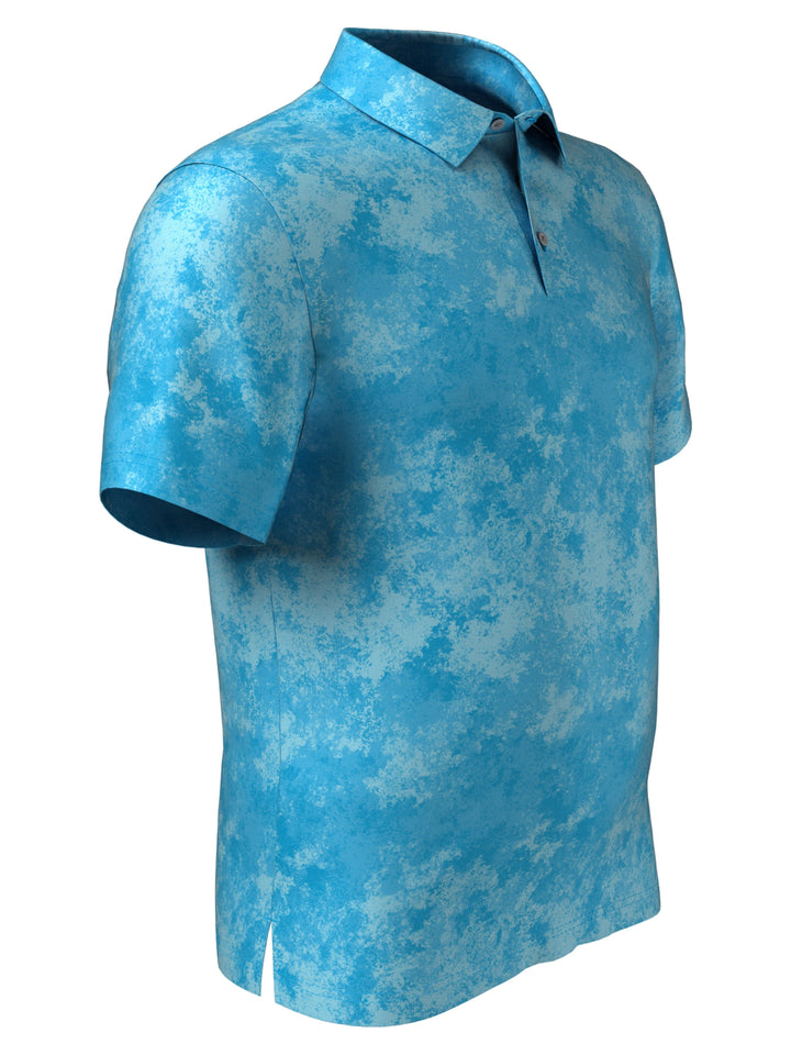 Boy's Natures Marble Print Polo