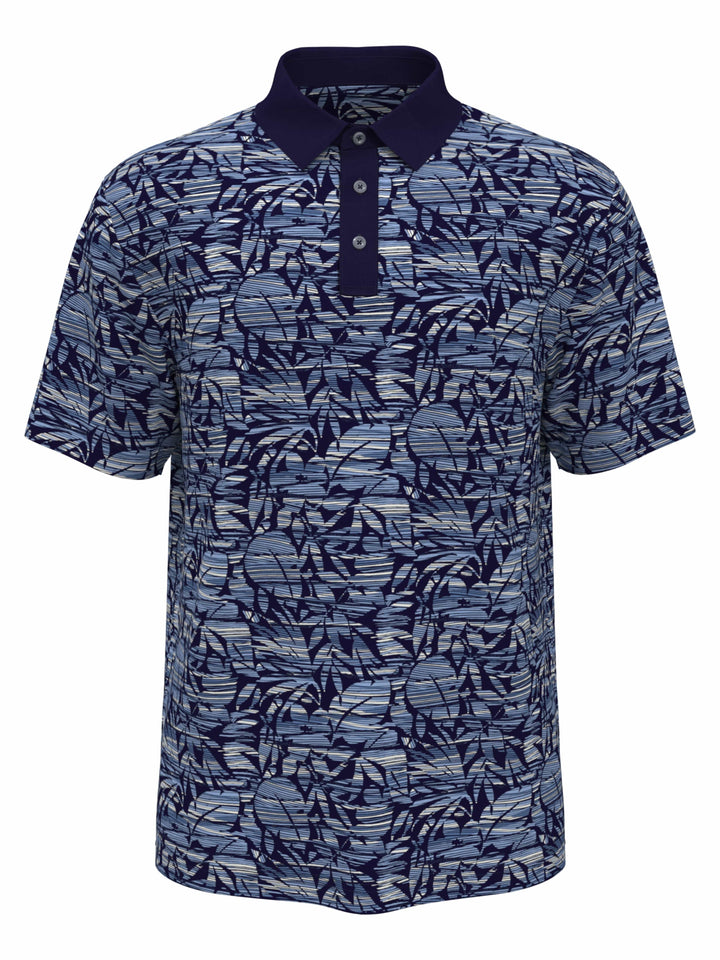 Boy's Transformed Tropical Print Golf Polo