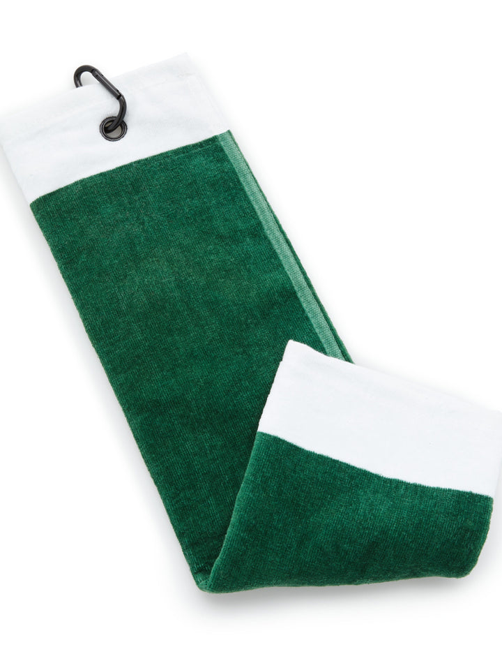 Cotton Tri-Fold Golf Towel (Hunter Green) 