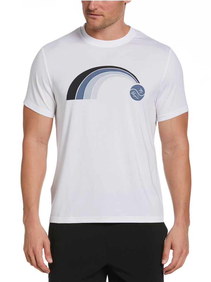 Men's 70s Trademark Peformance Printed Tennis Tee