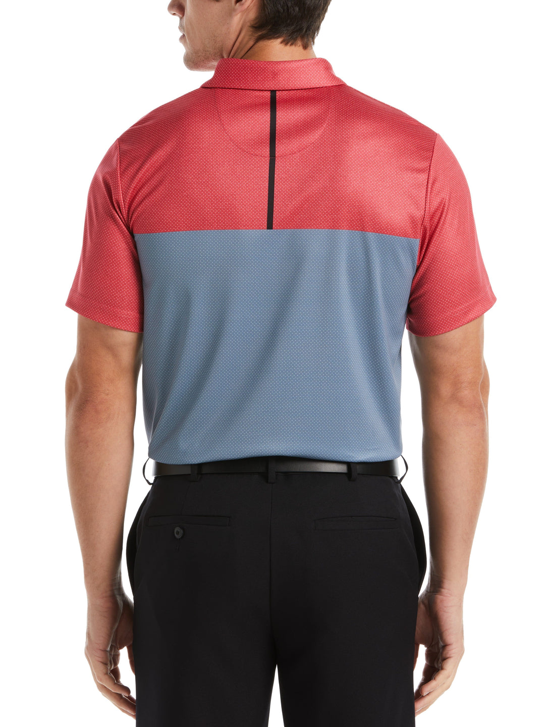 Airflux Color Block Golf Polo with Self Collar (Watermelon) 