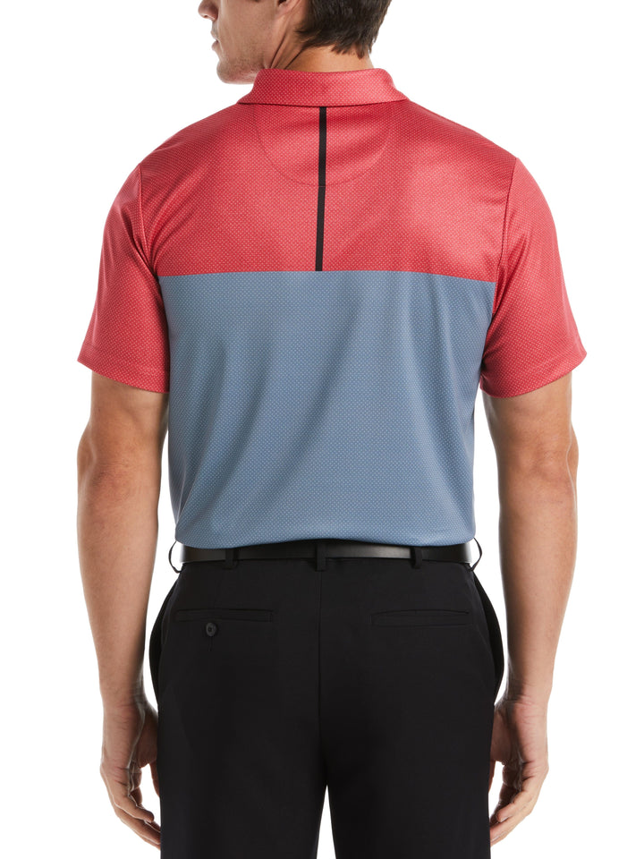 Airflux Color Block Golf Polo with Self Collar (Watermelon) 