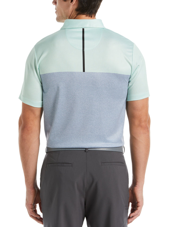 Airflux Color Block Golf Polo with Self Collar (Patina Green) 