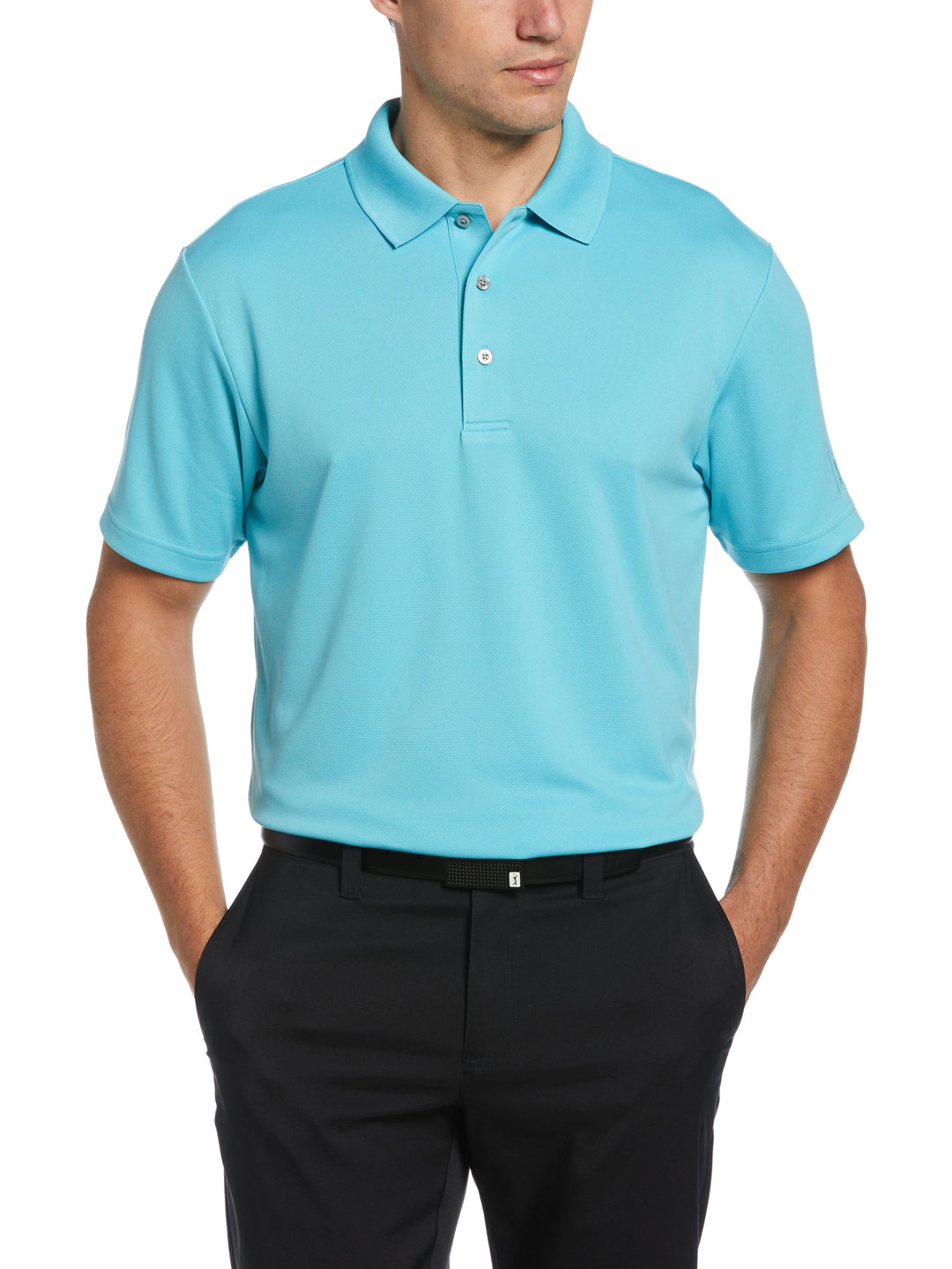 Airflux Solid Mesh Golf Polo (Sea Jet) 