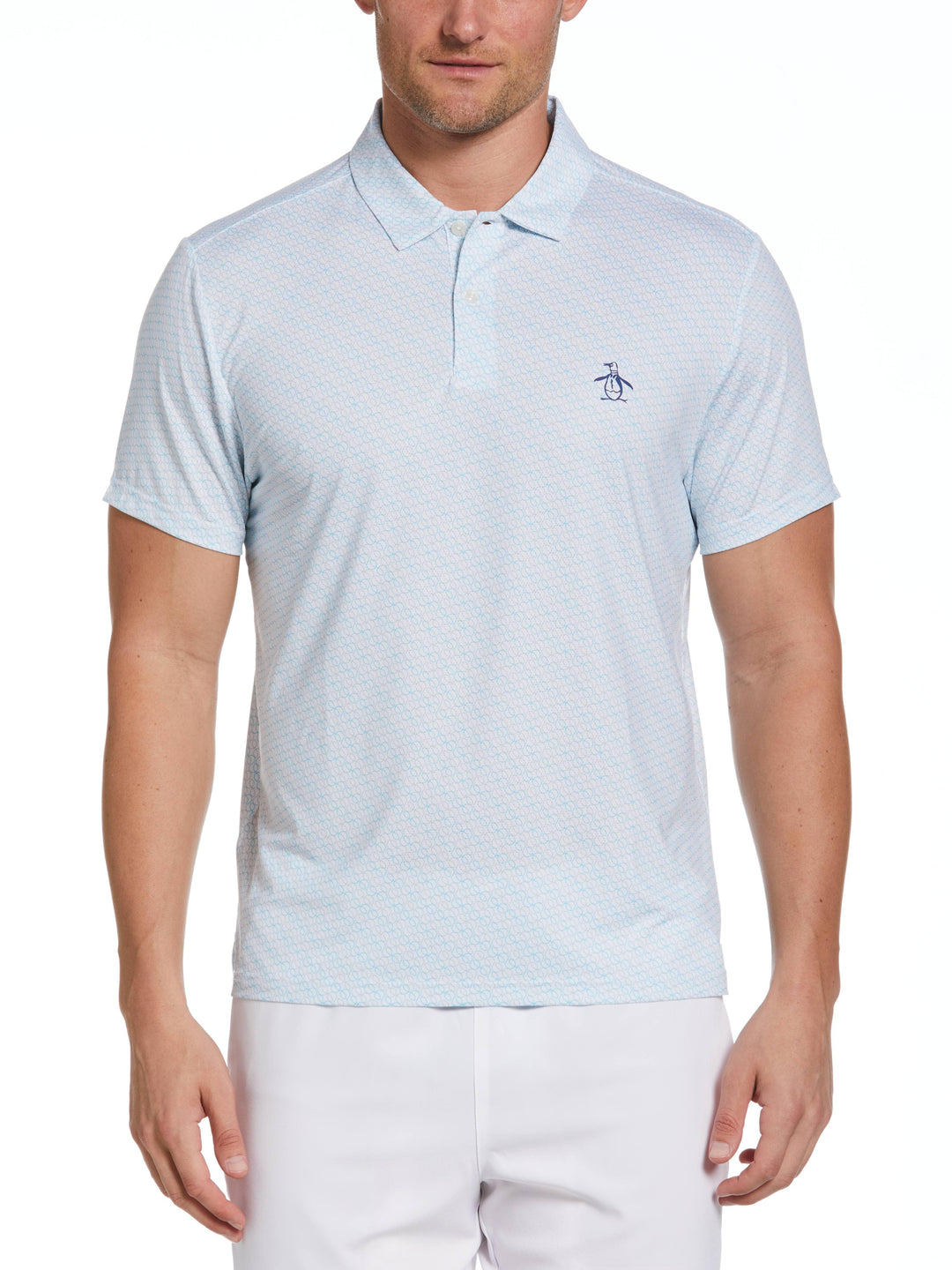 Men's Allover Tennis Ball Print Performance Tennis Polo