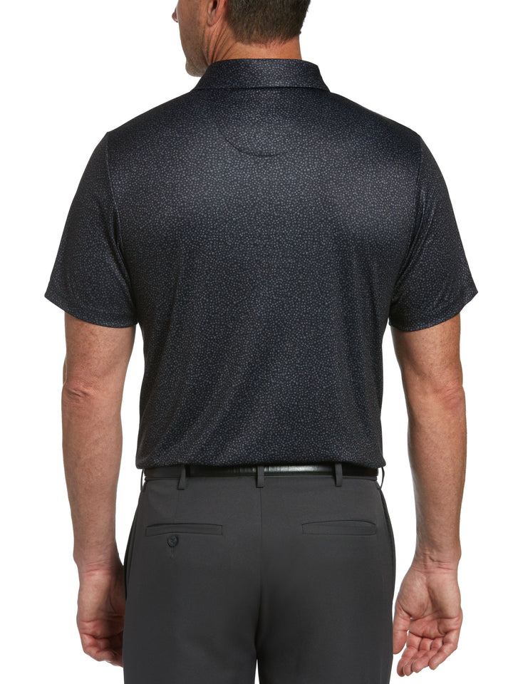 Men's Allover Textured Print Golf Polo