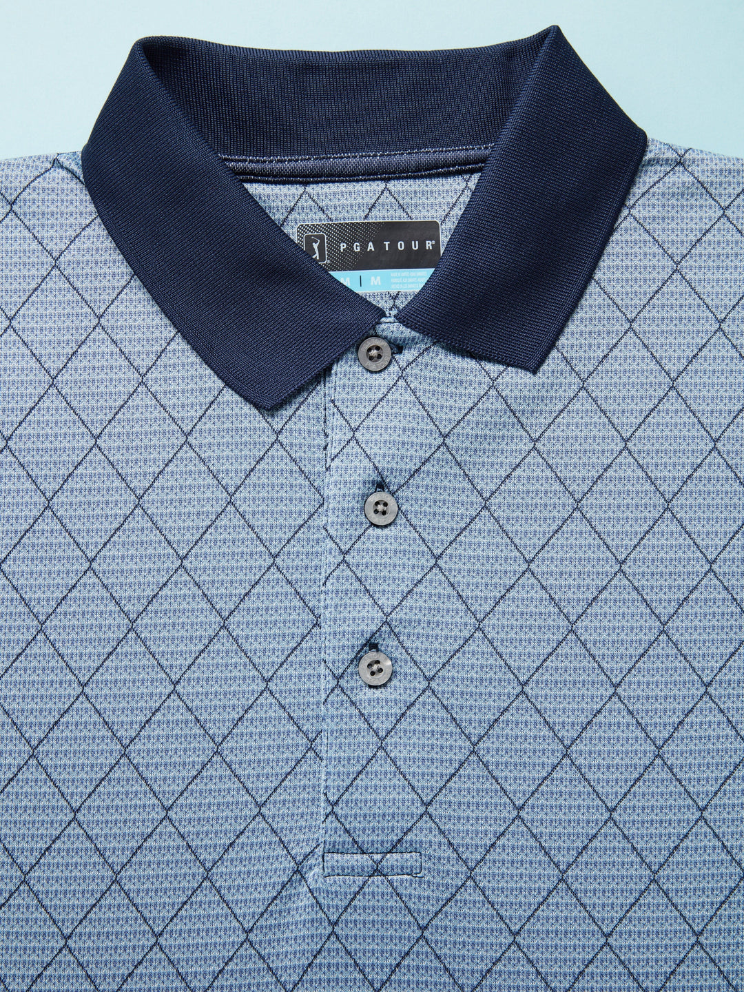 Men's Argyle Jacquard Golf Polo
