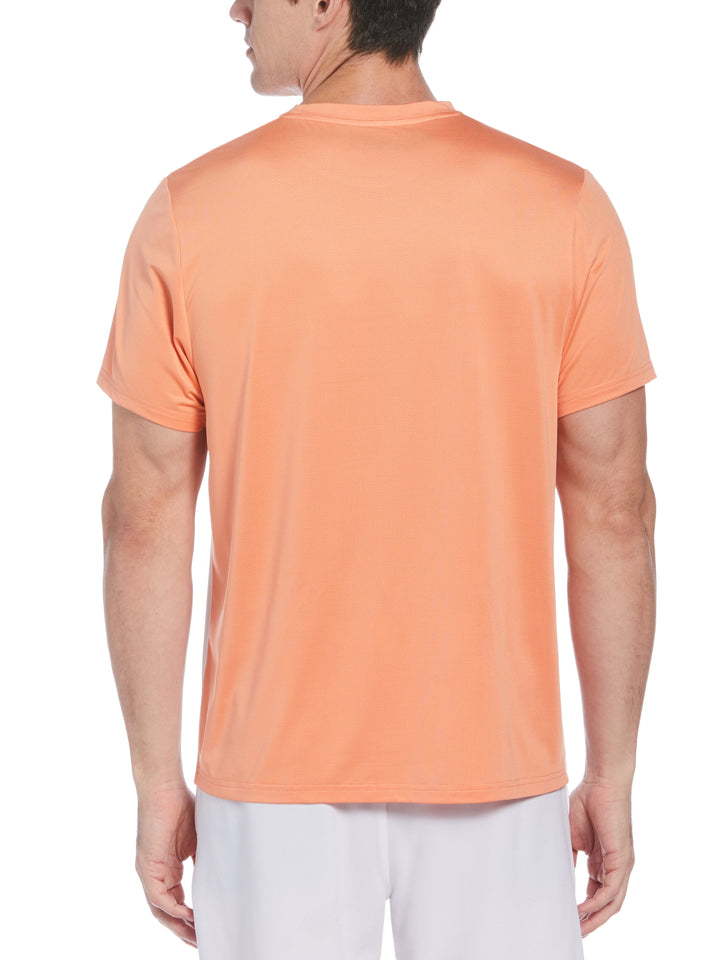 Men's Asymetrical Texture Printed Tennis Tee