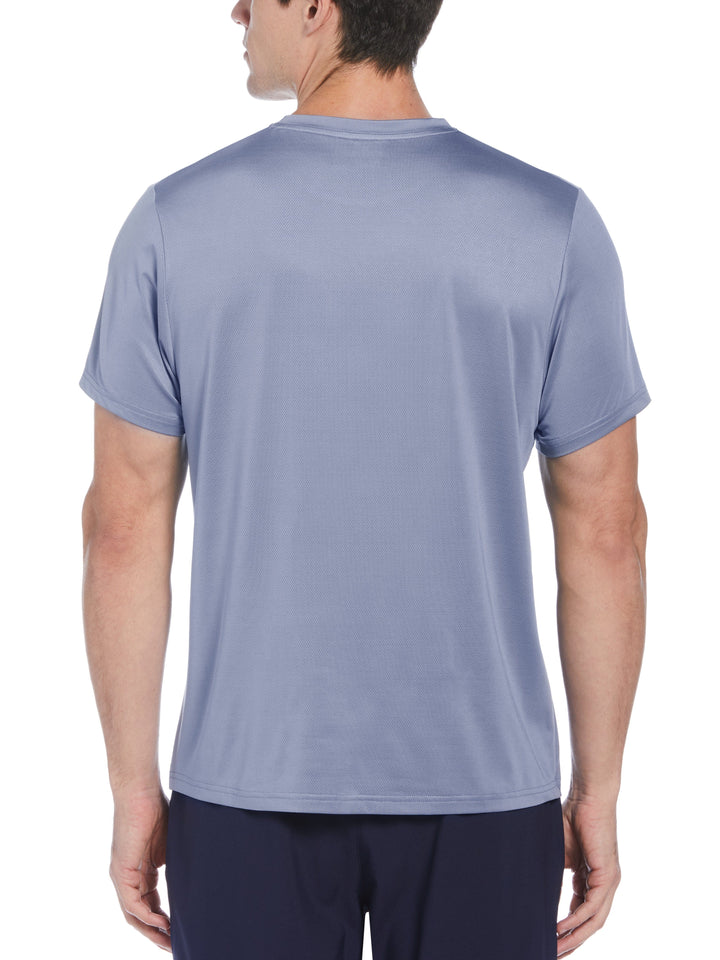 Men's Asymetrical Texture Printed Tennis Tee