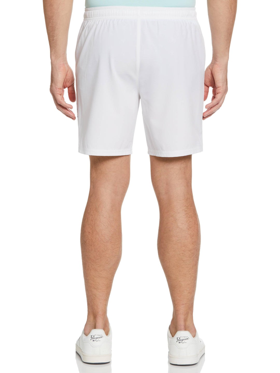 Asymmetric Print Performance 7" Tennis Short (Bright White) 