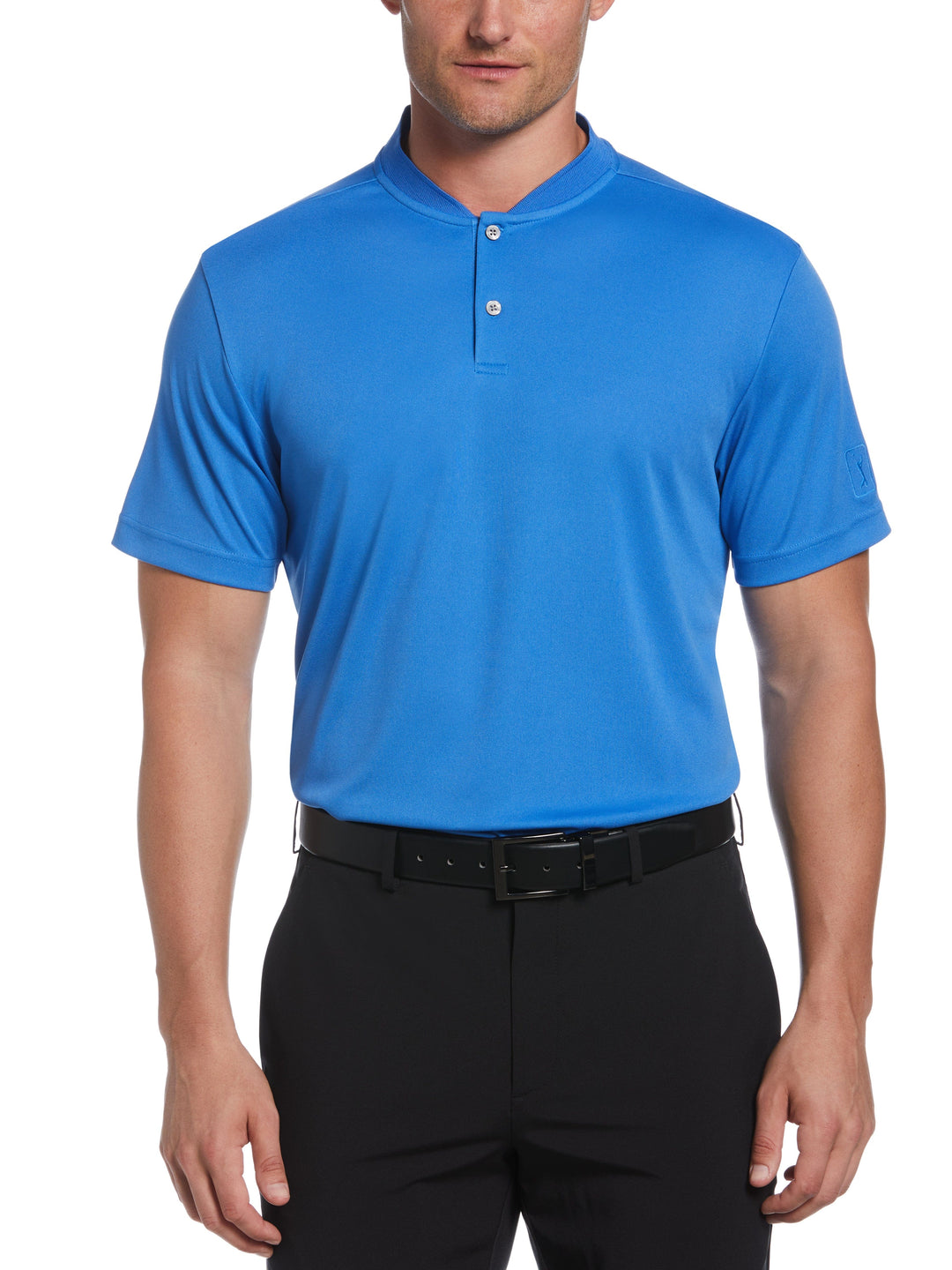 Baseball Collar Pique Golf Polo (Super Sonic) 