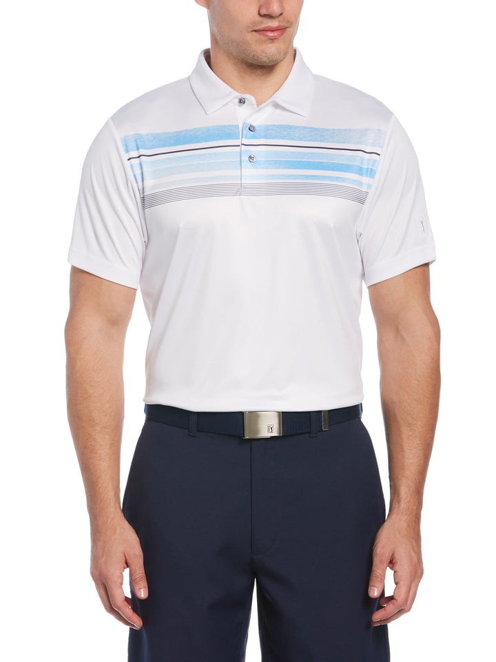 Men's Blocked Stripe Golf Polo