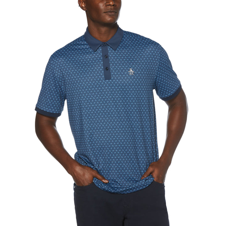 Bow-Tie Dobby Golf Polo (Black Iris) 
