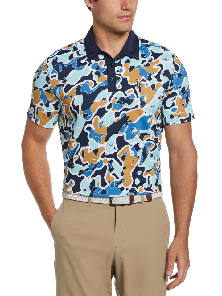 Men's Bunker Print Golf Polo