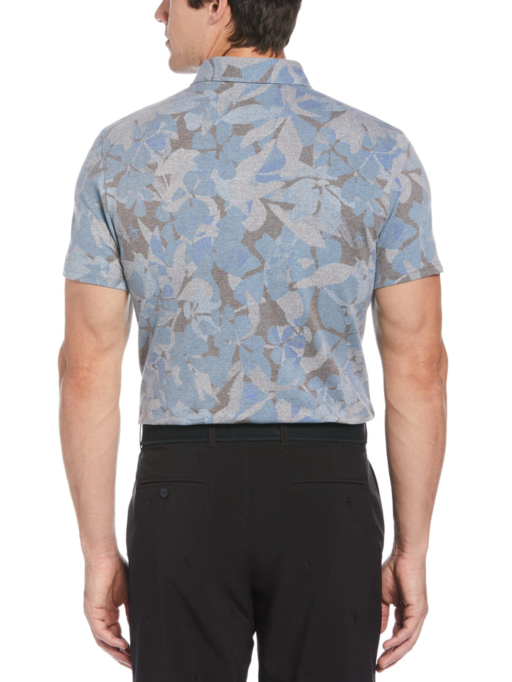 Men's Camo Floral Print Polo