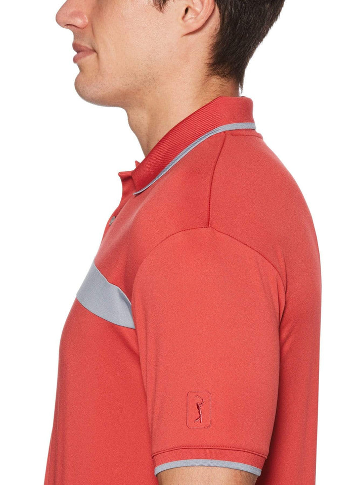 Men's Color Block Short Sleeve Polo