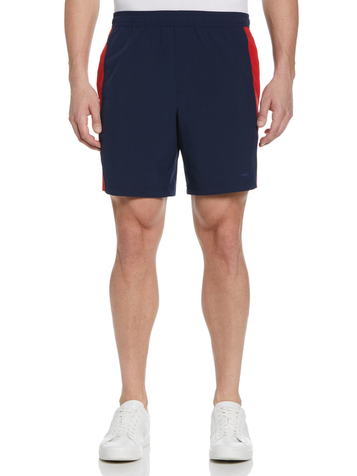 Color Blocked Pull-On Tennis Short (Peacoat) 