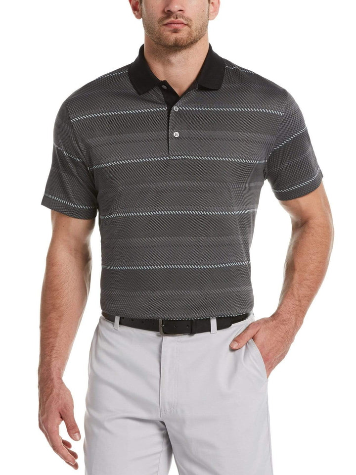 Men's Diagonal Stripe Jacquard Polo