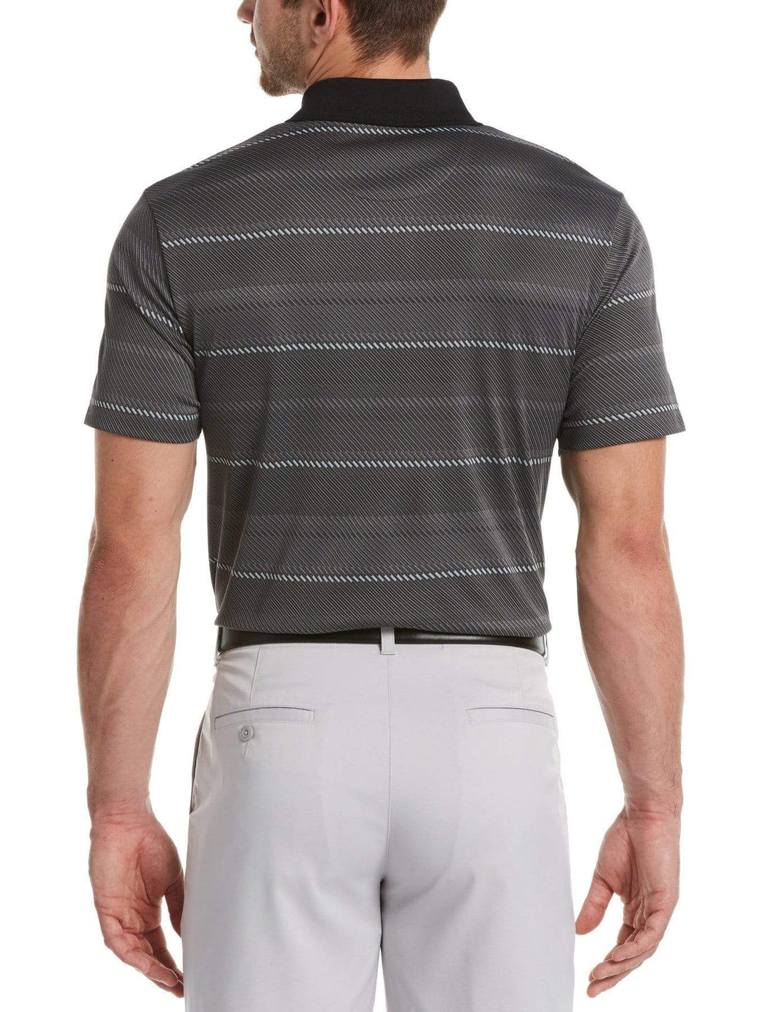 Men's Diagonal Stripe Jacquard Polo