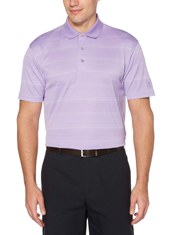 Men's Diagonal Stripe Jacquard Polo