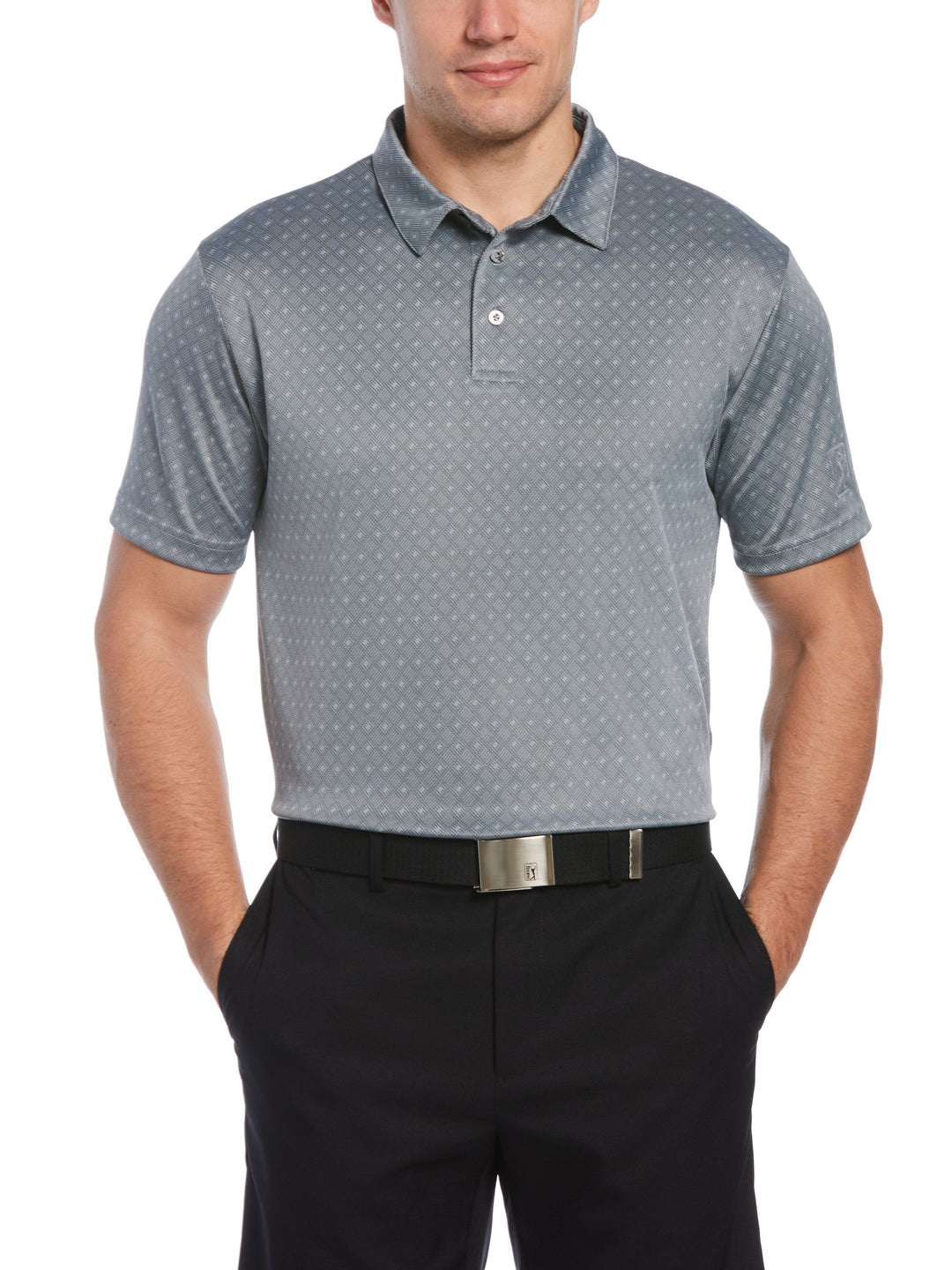 Men's Diamond Jacquard Golf Polo
