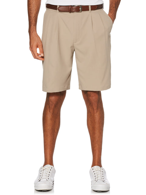 Men's Double Pleated Golf Short with Active Waistband