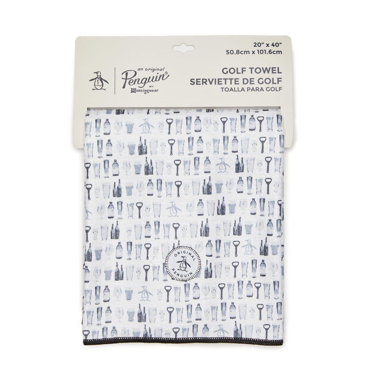 Drink Print Waffle Towel (Bright White) 