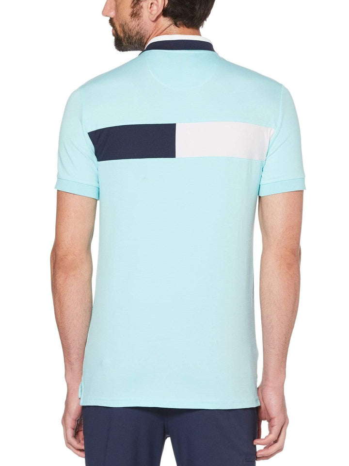 Men's Engineered Chest Stripe Golf Polo