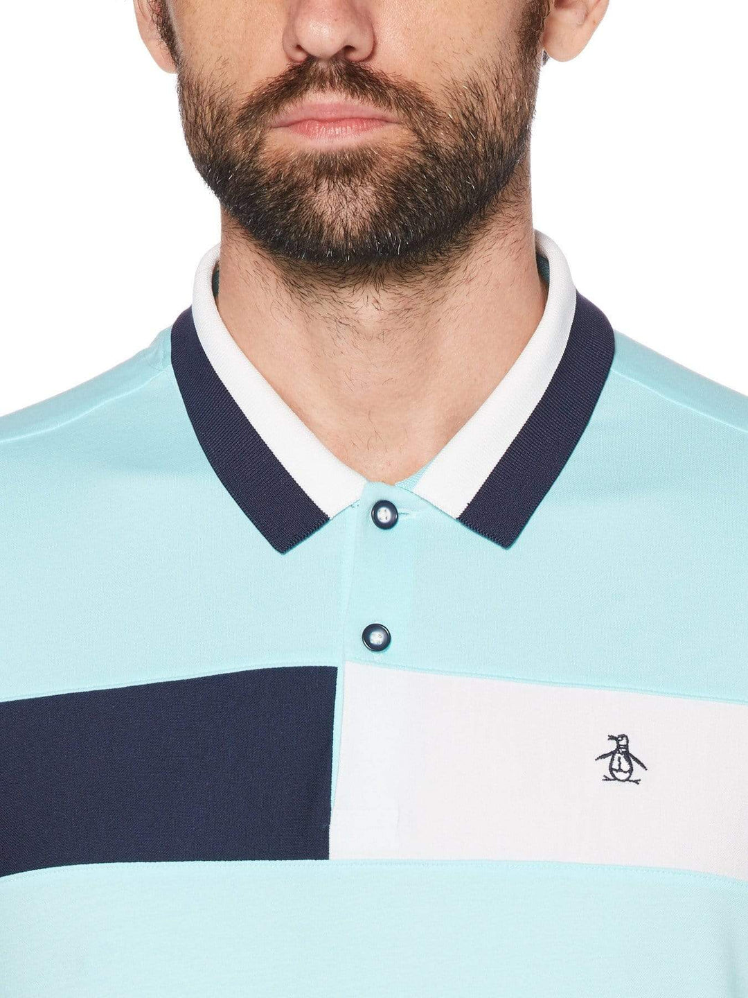 Men's Engineered Chest Stripe Golf Polo