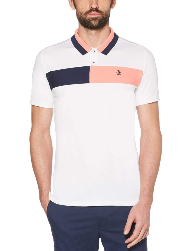Men's Engineered Chest Stripe Golf Polo