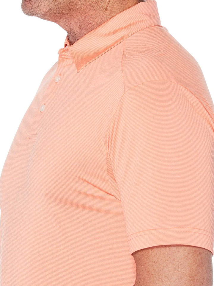 Men's Fine Line Yarn Dyed End on End Short Sleeve Polo