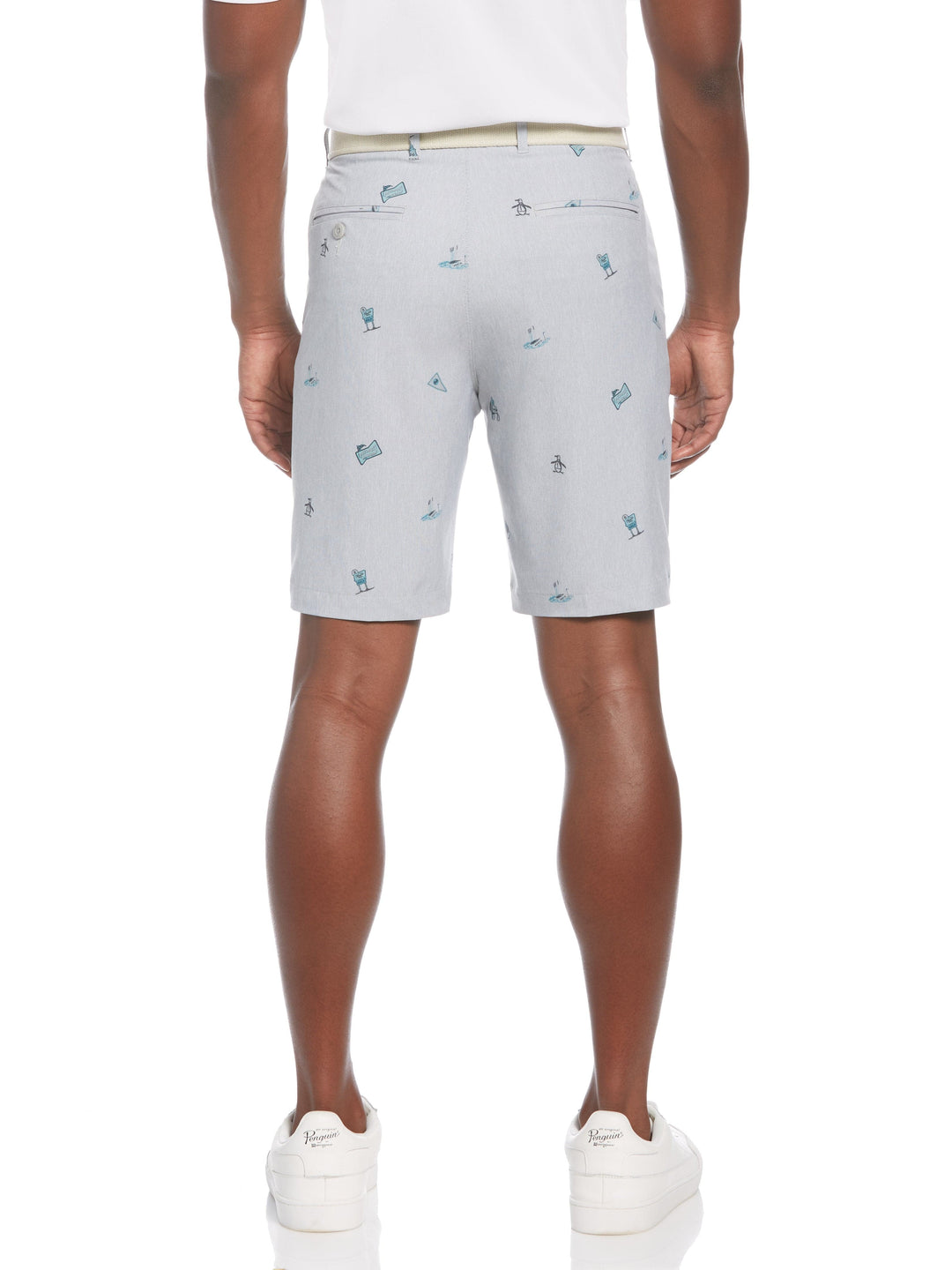 Men's Flat Front Golf Print Short
