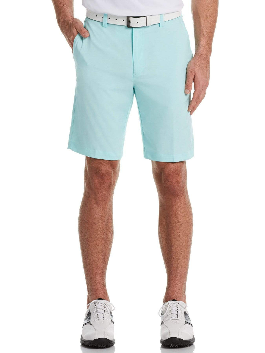 Men's Flat Front Heather Golf Short with Active Waistband