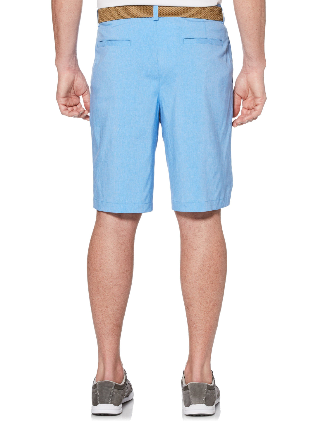 Men's Flat Front Heather Golf Short with Active Waistband