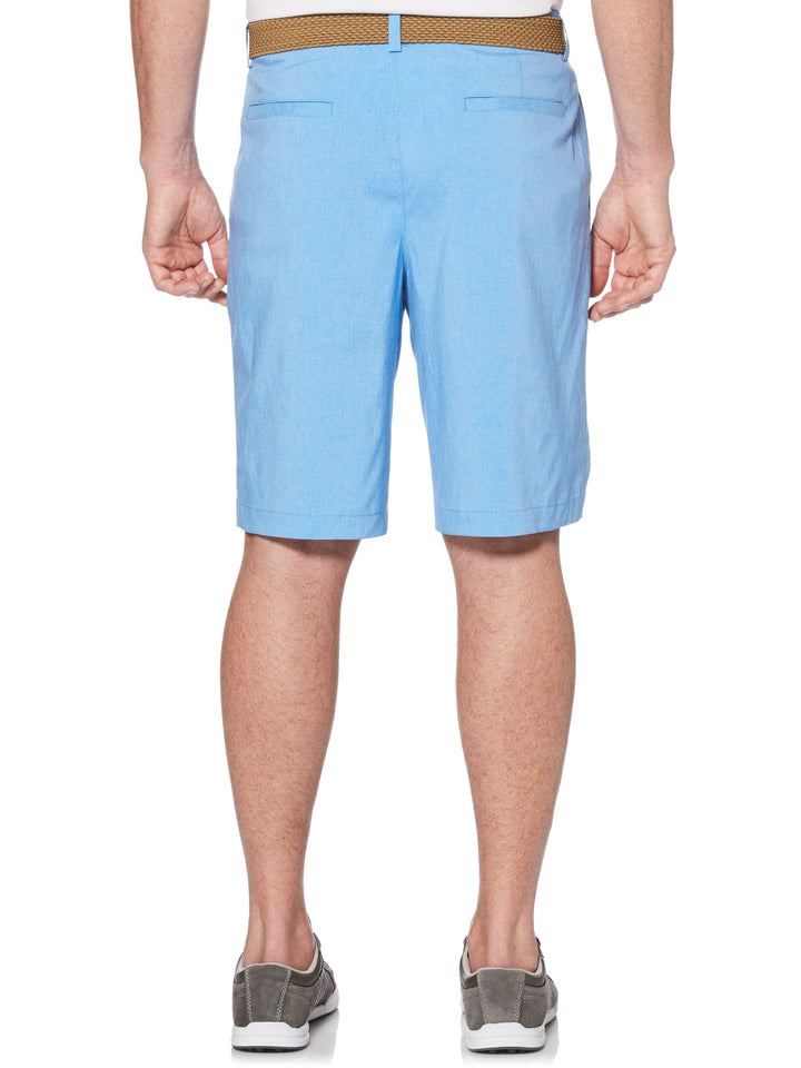 Men's Flat Front Heather Golf Short with Active Waistband