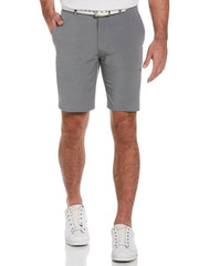 Men's Flat Front Horizontal Textured Golf Short