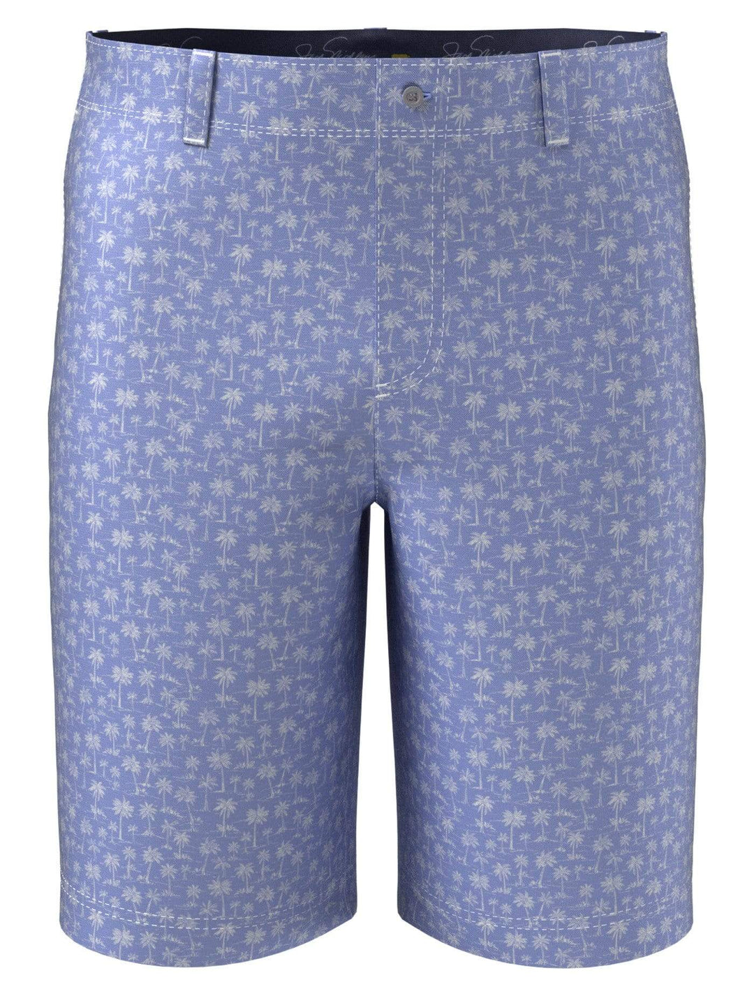 Men's Flat Front Palm Print Golf Short with Active Waistband