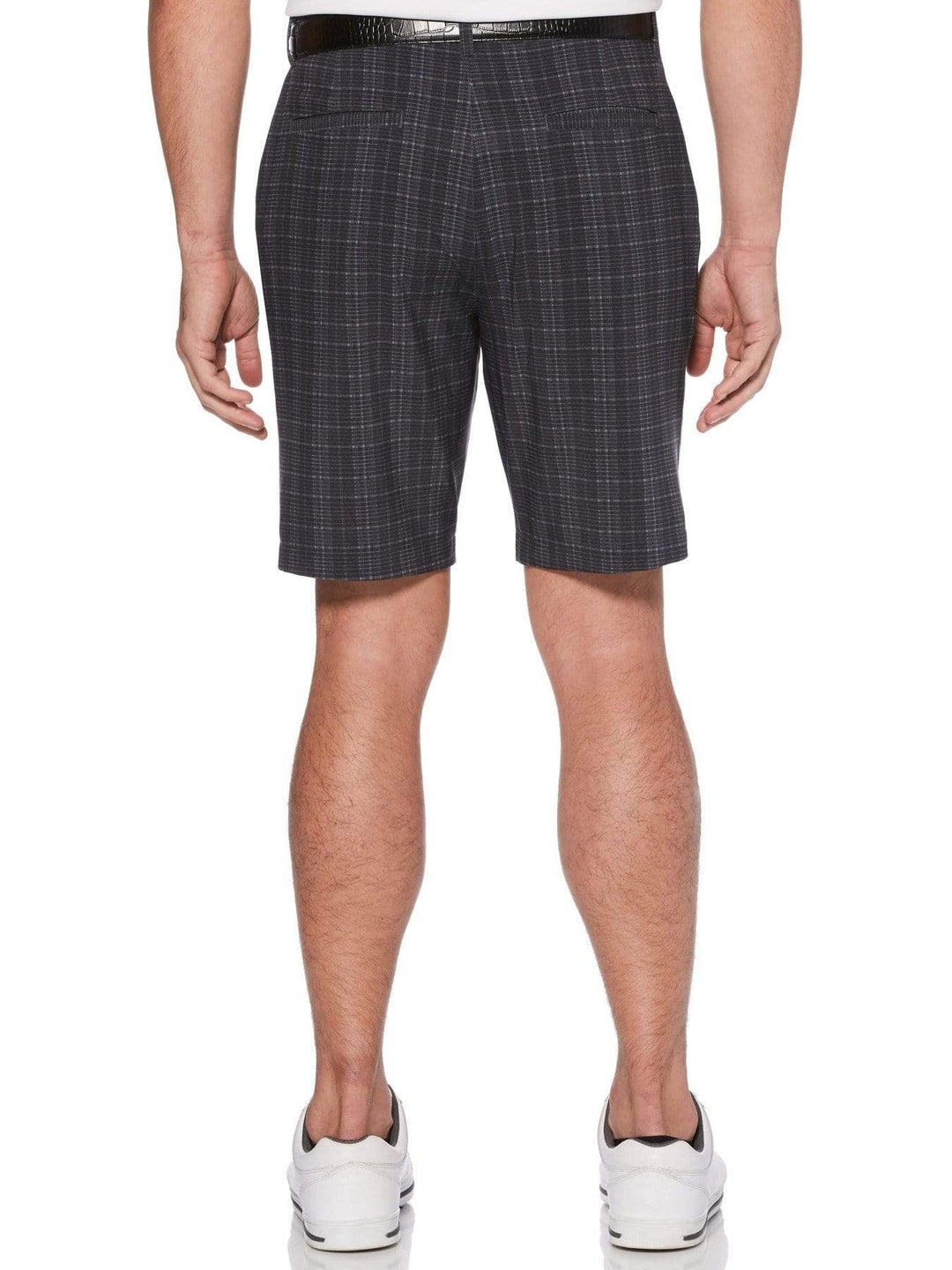 Men's Flat Front Plaid Printed Short with Active Waistband