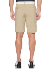 Men's Flat Front Solid Golf Short with Active Waistband and Media Pocket