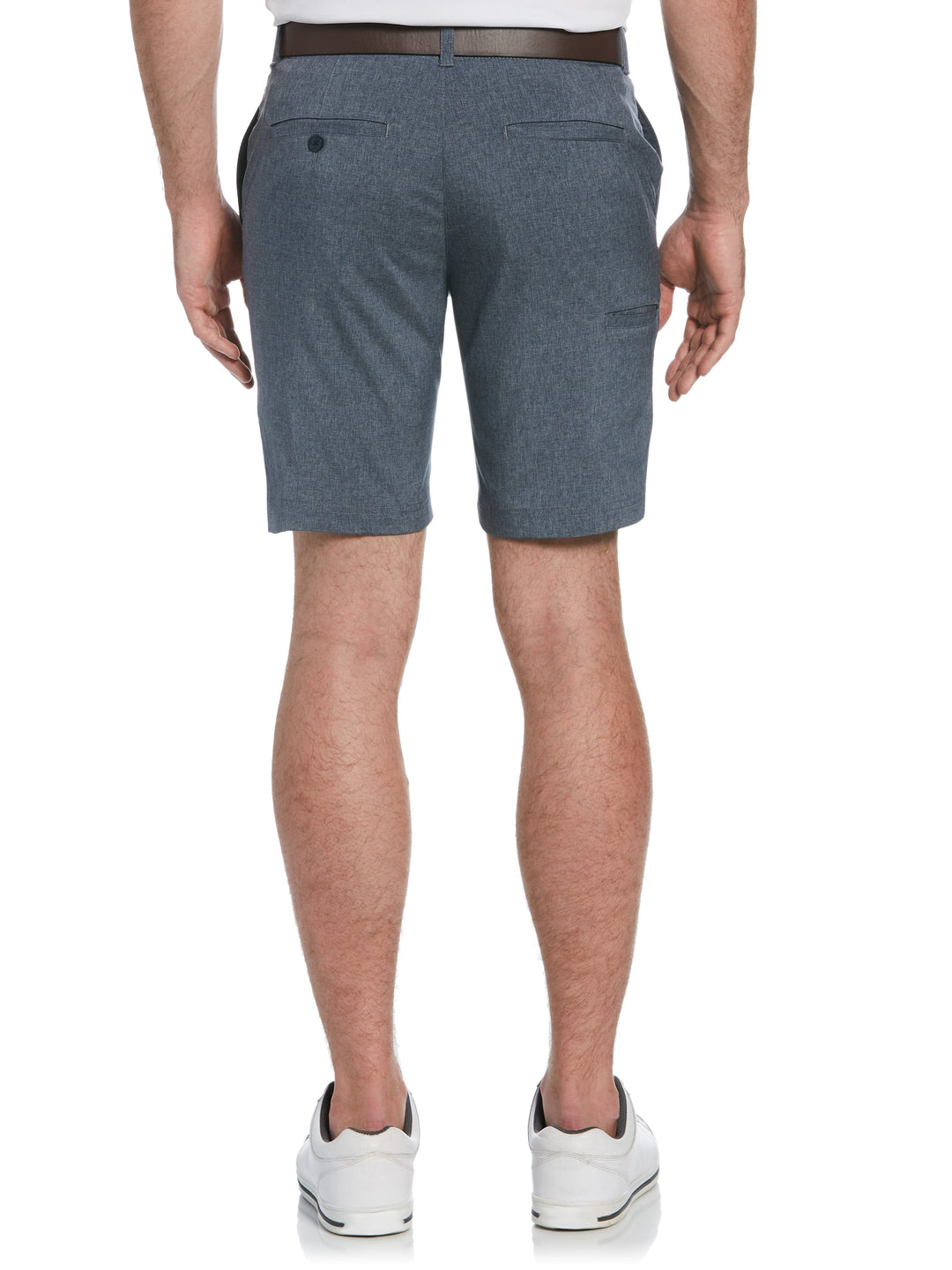 Men's Flat Front Yarn Dye Heather Golf Short with Active Waistband