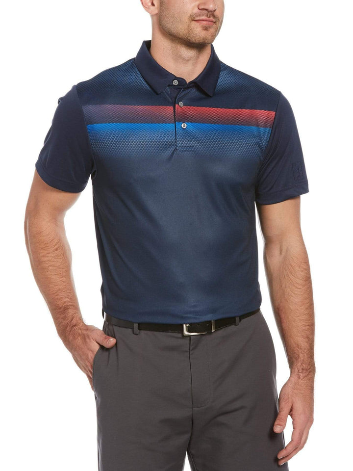 Men's Geo Ombre Print Golf Polo